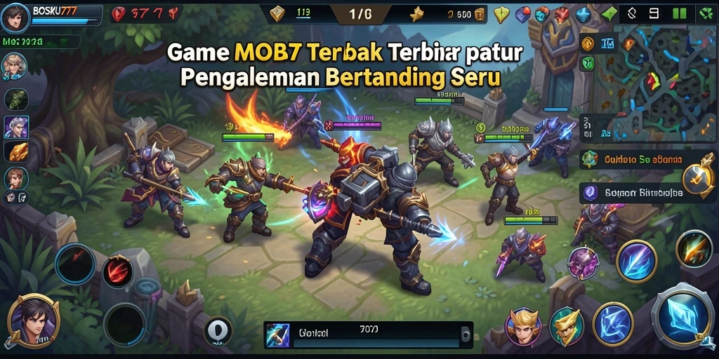 Screenshot menunjukkan aksi seru di pertempuran MOBA.