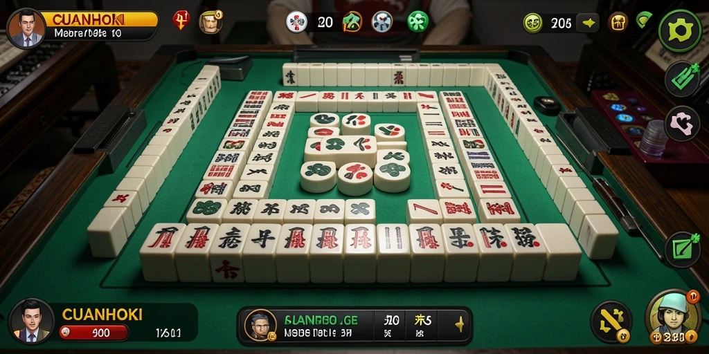 Tampilan gameplay seru dalam permainan Mahjong CUANHOKI.