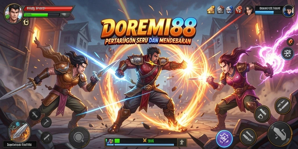 Gameplay DOREMI88 dengan aksi pertarungan yang mendebarkan.