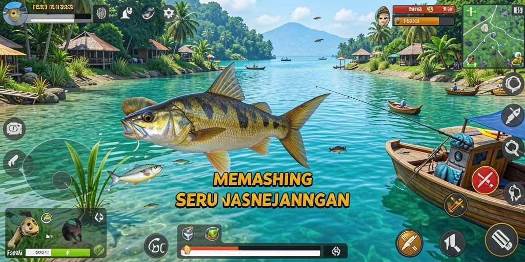 Tampilan gameplay FB333 dengan pengalaman memancing yang seru.