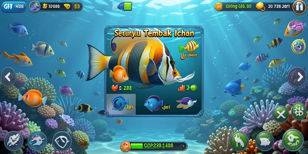 Screenshot game GIFTRP288 menampilkan aksi menembak ikan yang mendebarkan.