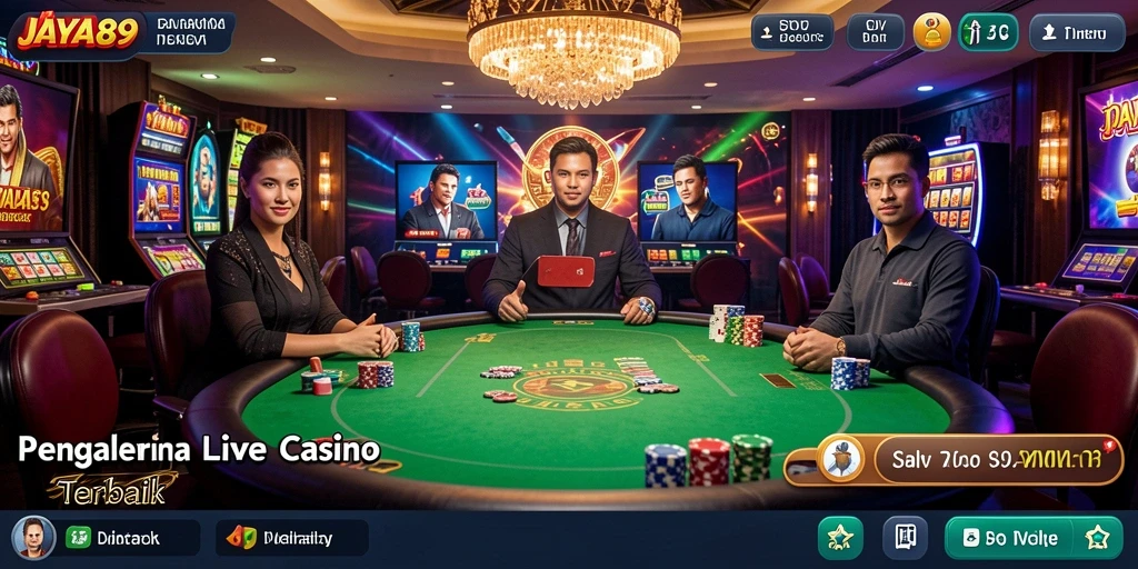 Tampilan menarik dari gameplay Live Casino JAYA89 yang mendebarkan