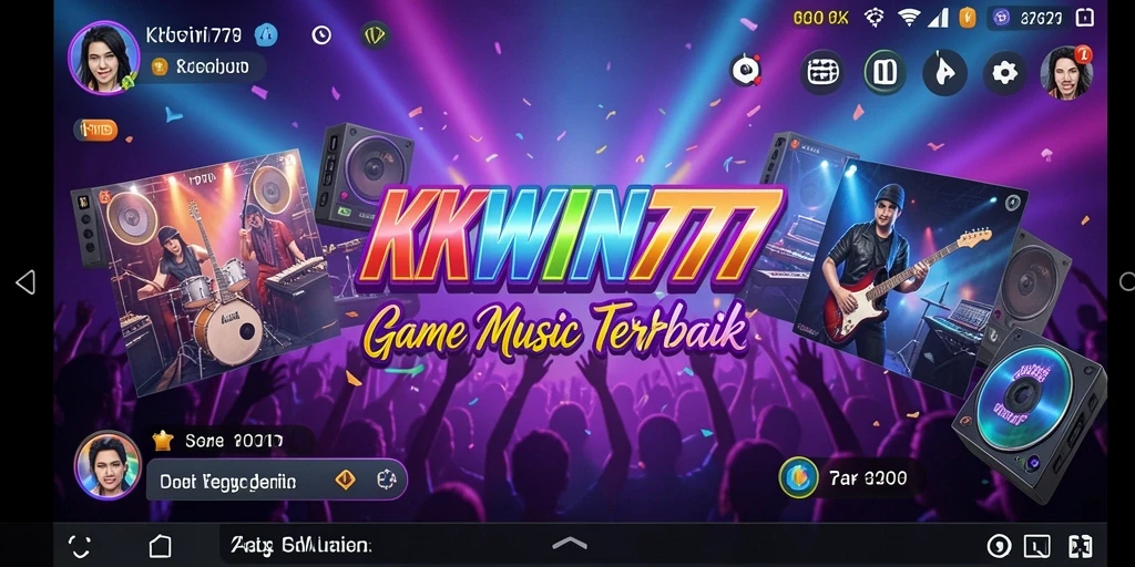 Screenshot utama KKWIN777 yang menampilkan gameplay seru dari permainan musik.