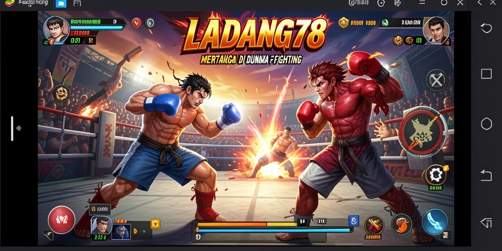 Gameplay mendebarkan di arena pertarungan LADANG78.