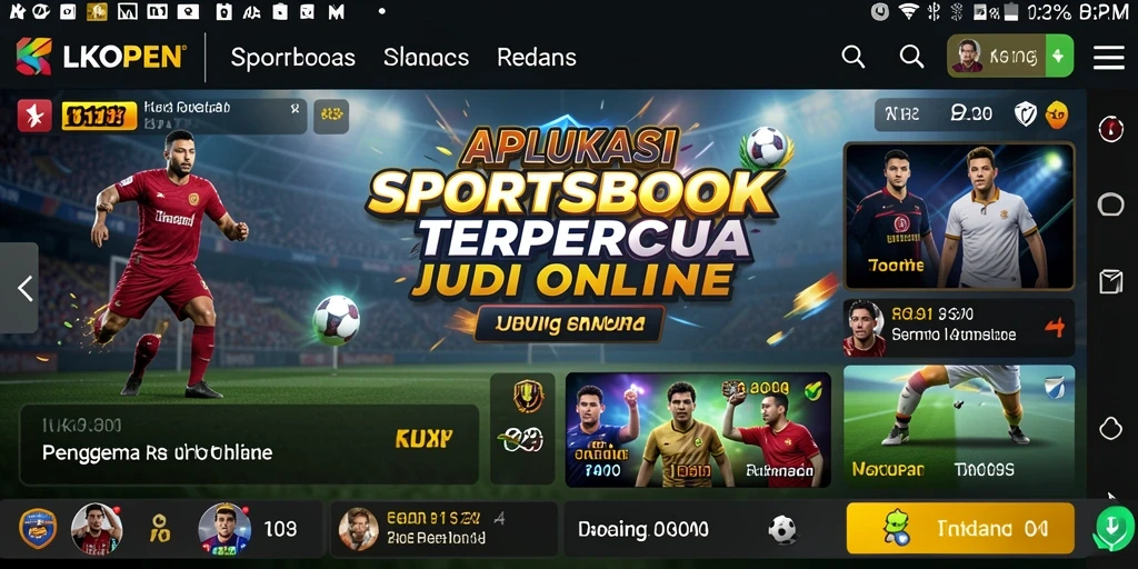 Tampilan menarik dari gameplay Sportsbook di LKOPEN.