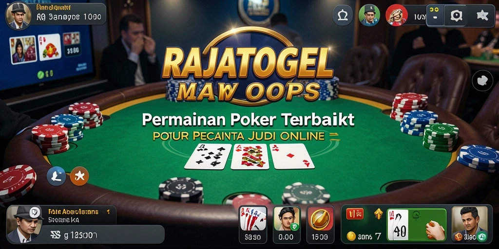 Tampilan gameplay RAJATOGEL dengan suasana Poker yang mengasyikkan.