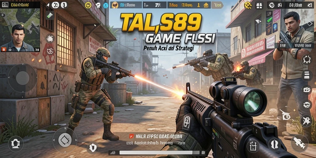 Tampilan gameplay menarik dan penuh aksi dalam TALAS89.